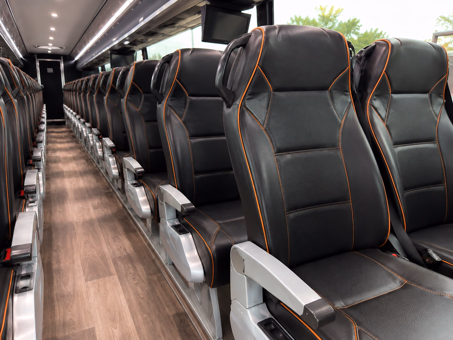 cary charter bus interior