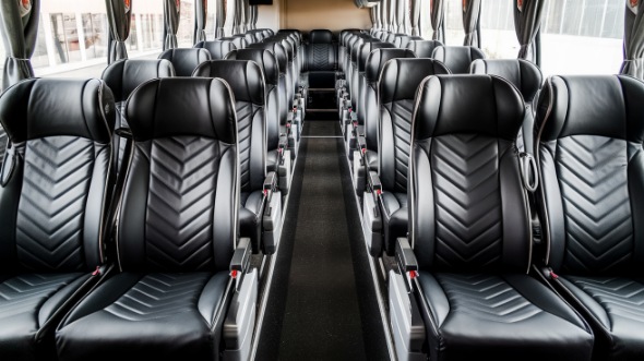 54 passenger charter bus inside apex