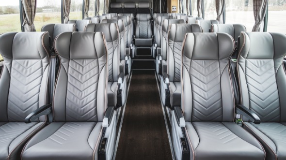 56 passenger charter bus interior durham